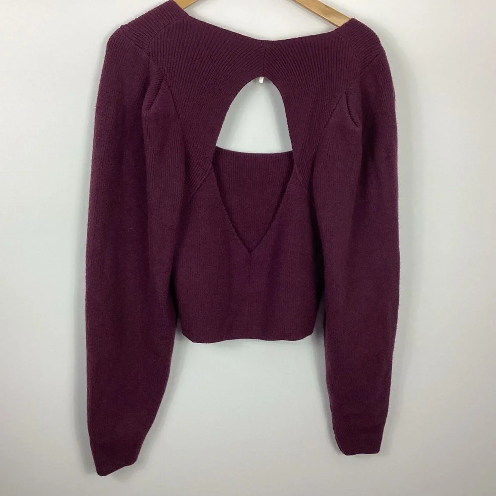 Free People Saffron Open Back Sweater Top Size Small NWT